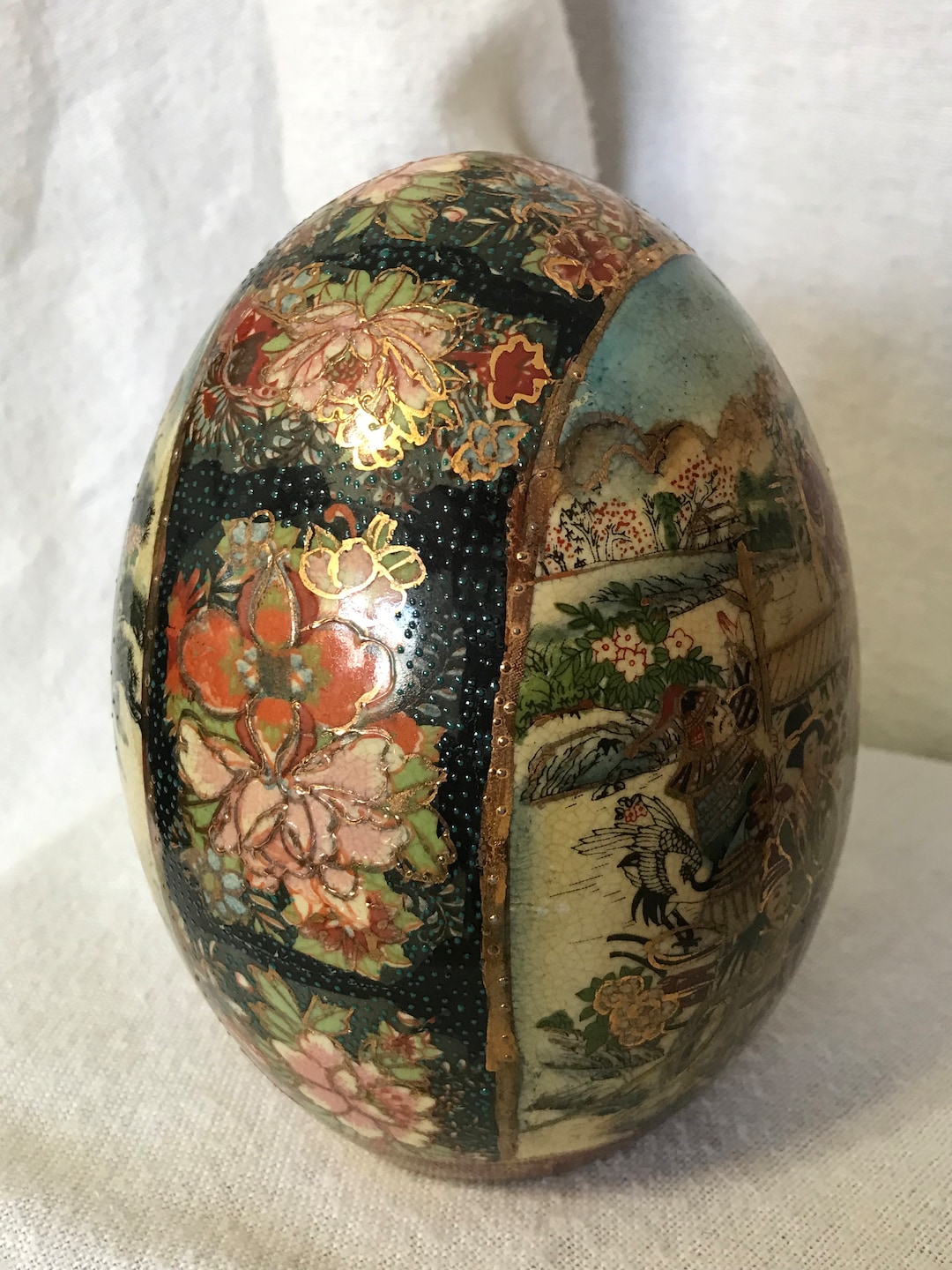 Vintage, Painted, Decorative, Chinese, Porcelain Egg. Etsy
