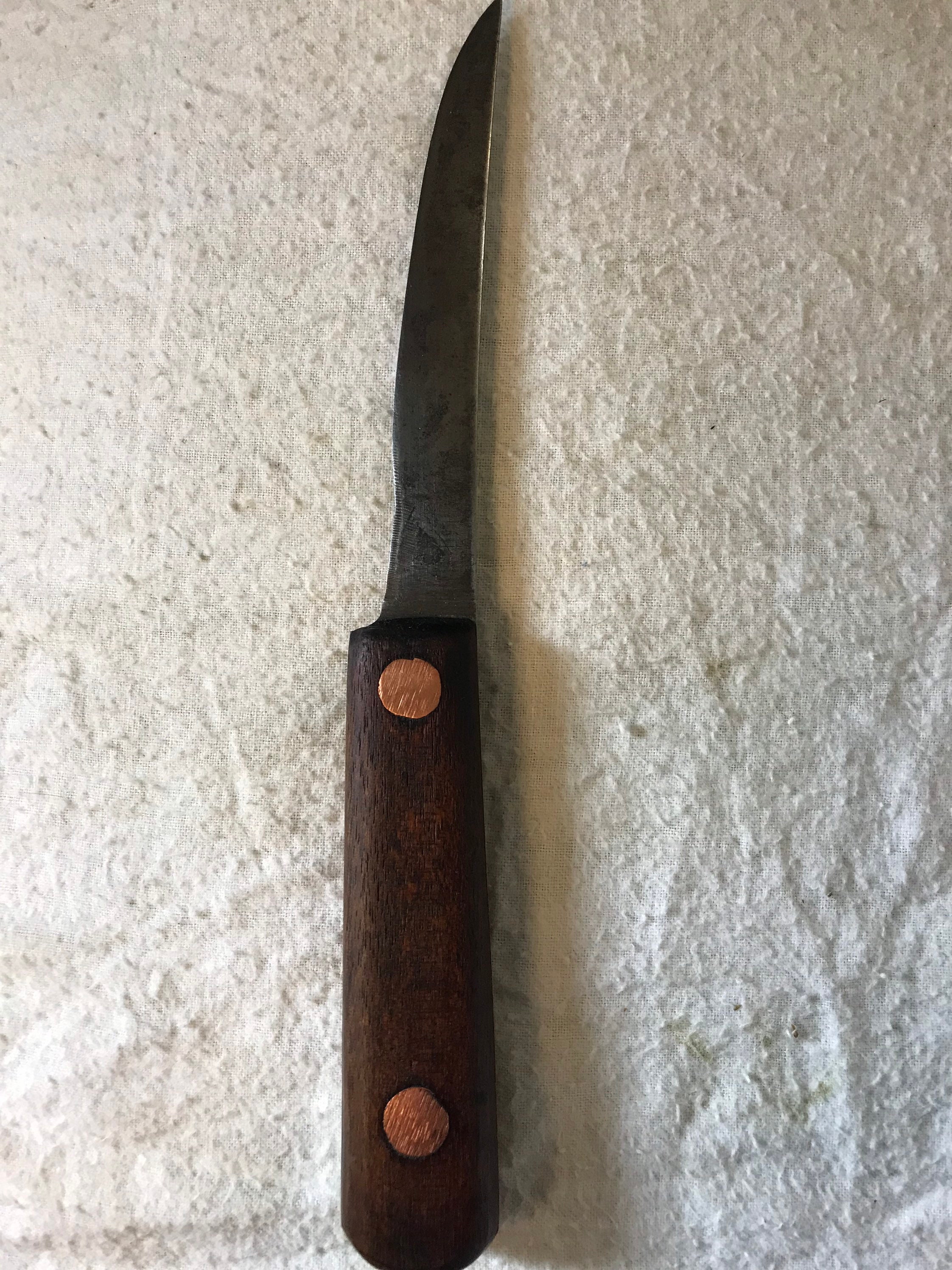 Vintage Wooden Handle Butchers Knife. Etsy