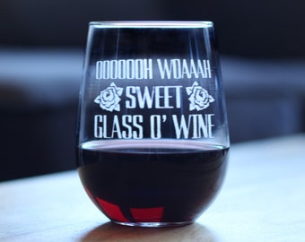 Sweet Glass O' Wine Cute Funny Stemless Wine Glass, Large 17 Ounce