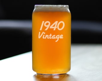 Vintage 1940 - Bierdose Pint Glas - 84. Geburtstagsgeschenke für Männer oder Frauen, die 84 drehen - Fun Bday Party Decor - 16 oz