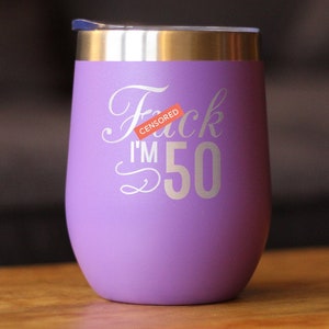 Regalos de 50 cumpleaños para mujeres Regalo para mujeres de 50 años 50 años  amado Copa de vino para esposa, su madre, hermana, tía, vaso de vino sin  tallo -  México