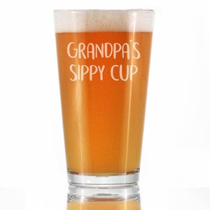 Opas Schnabeltasse – Pintglas 16 Oz, geätzte Sprüche, lustiges Geschenk für Großvater