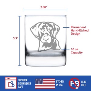 Labrador Face 10 oz Rocks or Old Fashioned Glass, Etched Glassware, Cute Gifts for Dog Lovers with Black, Yellow & Chocolate Labradors image 6