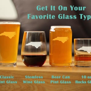 North Carolina State Outline Wine Tumbler: Stainless Steel Travel Mug image 9