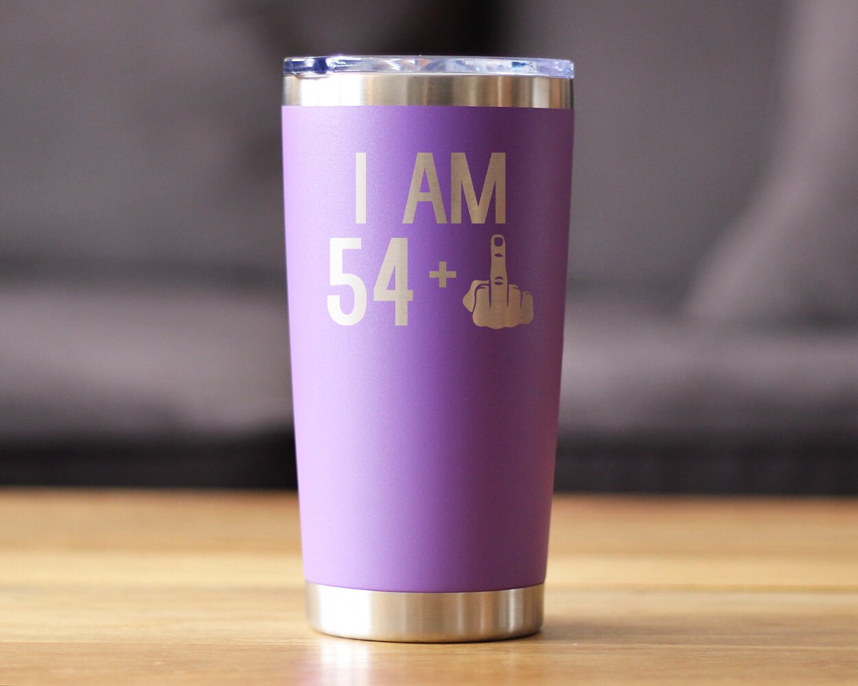 Insulated Coffee Tumbler Cup With Sliding Lid I Am 54 One Etsy
