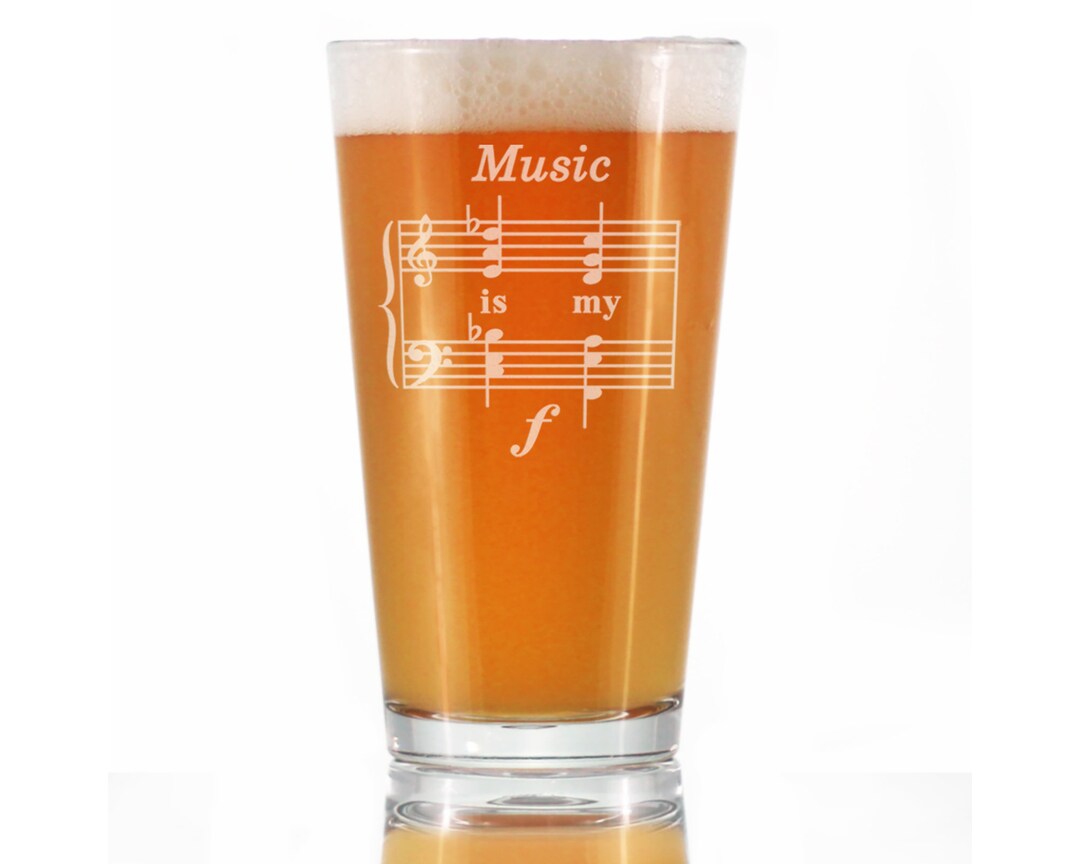 Music Is My Forte Lustiges Weinglas für Musiklehrer Süßes Lustiges Pint