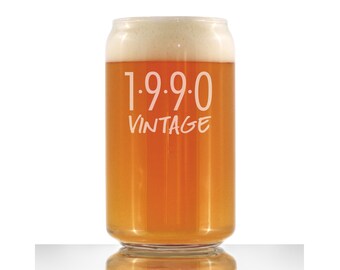 1990 Vintage Beer Can Glass - 36th Birthday Gift