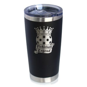 Funny Pickleball Gifts Insulated Coffee Tumbler with Sliding Lid Pickleball Legend 20oz Stainless Steel Tumbler