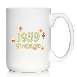 Vintage 1959 - Fun 66th Birthday Coffee Mug Gifts for Men & Women Turning 66 - Retro Coffee Cups