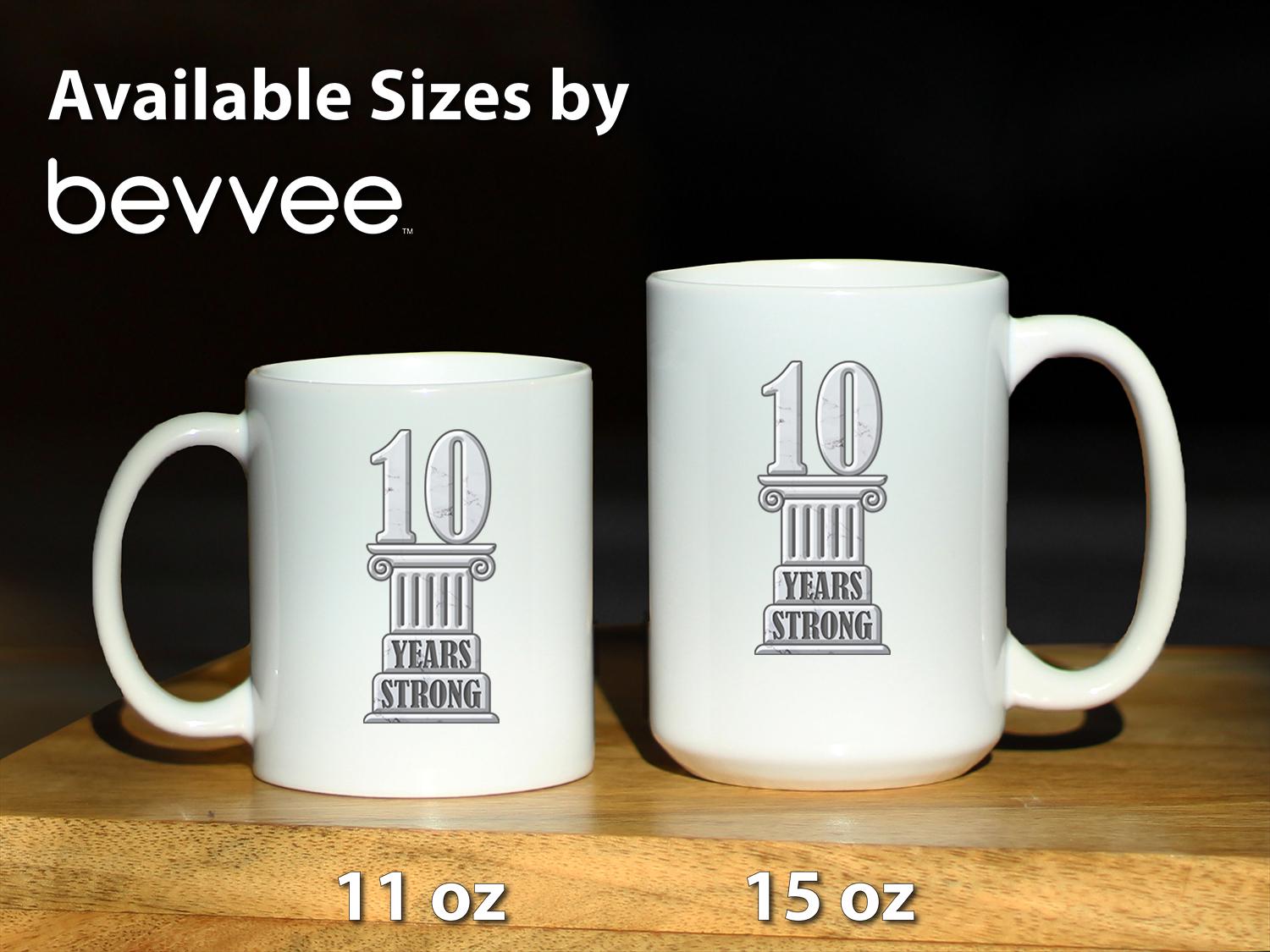 10th Anniversary Coffee Mug - Gift for 10 Years Strong - White Ceramic  Coffee Cup - Etsy Canada