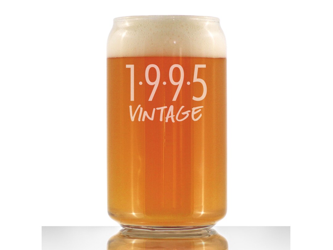 Vintage 1995 28th Birthday Beer Can Pint Glass Fun Bday Etsy