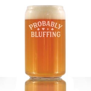 Probabilmente bluffando lattina di birra pinta di vetro regali di alta qualità per giocatori di poker bicchieri da 16 once