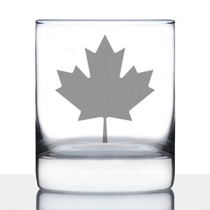 Kanada Maple Leaf Rocks Glas – Geschenke und Dekoration mit kanadischer Flagge für Damen und Herren – 10,25-Unzen-Gläser