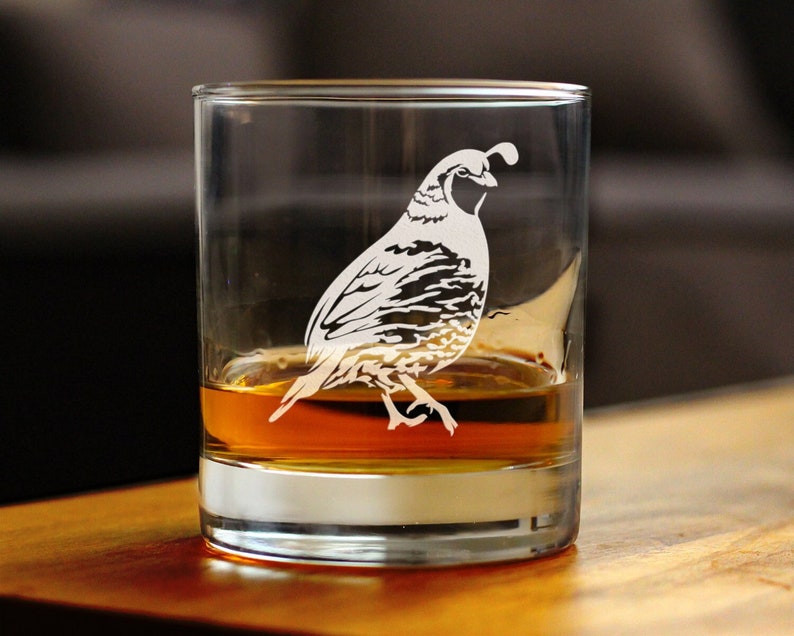 BevveeCo Quail Rocks Glass - Thumbnail 2