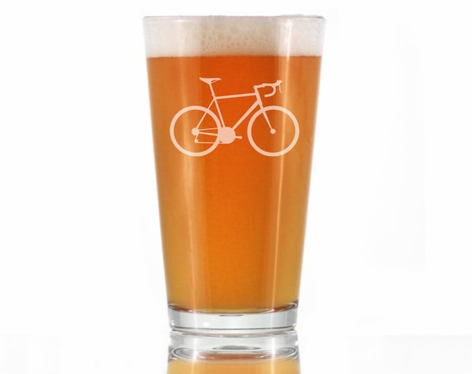 Fiets - Pintglas voor bier - Uniek fietsthema-decor en cadeaus voor fietsers die graag fietsen - 16 oz-bril