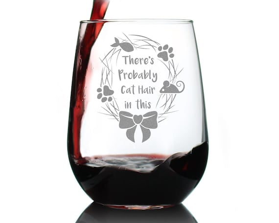 Verre à Vin Chat Noir, Verre à Vin Pour Amoureux Des Chats, Cadeaux Pour Amoureux Des