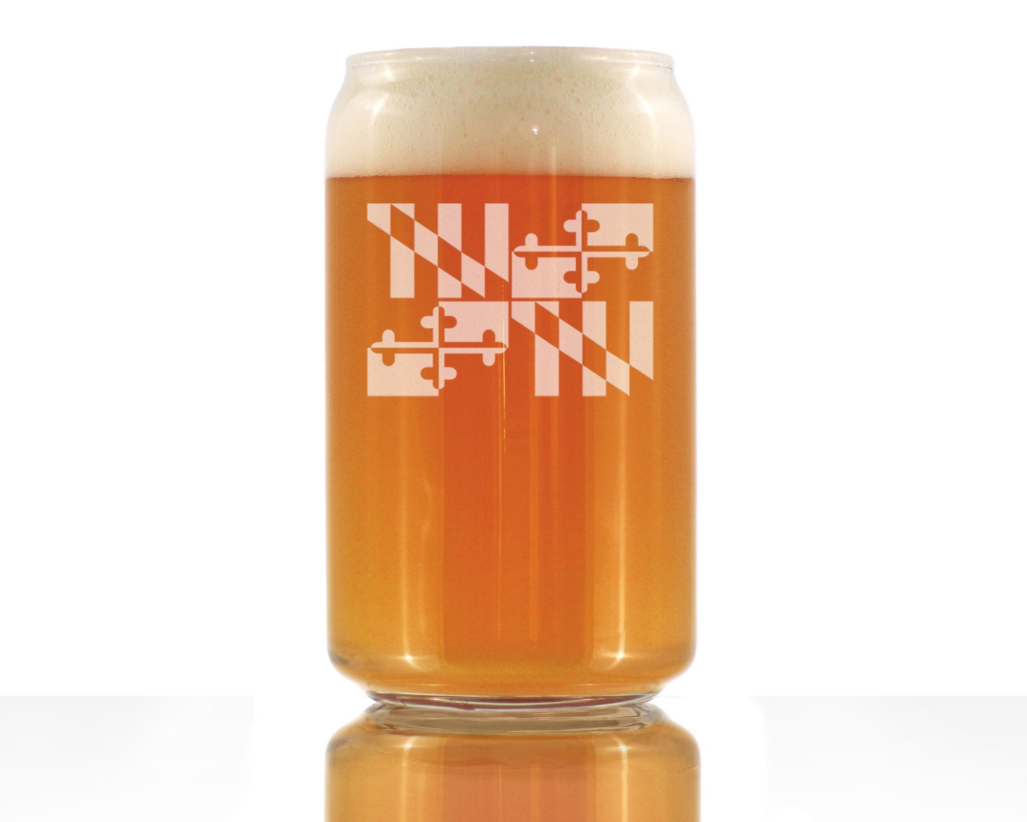 Maryland Flag Beer Pint Glass: Etched 16 Ounce Gift - Etsy Canada