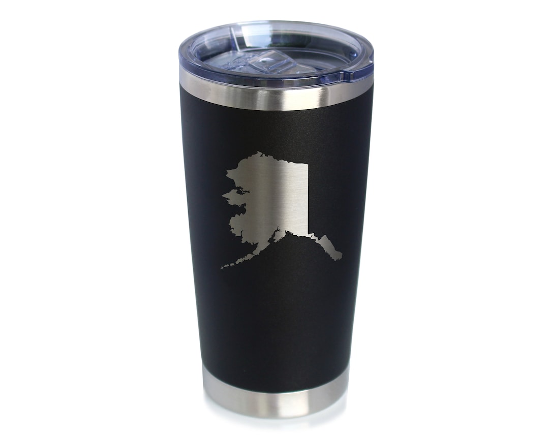 Alaska State Outline Tumbler: Insulated Stainless Steel Travel Mug - Etsy