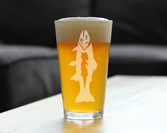 16 oz Beer Can Glass Trout Fishing 16 oz Beer Can Glass Trout Fishing