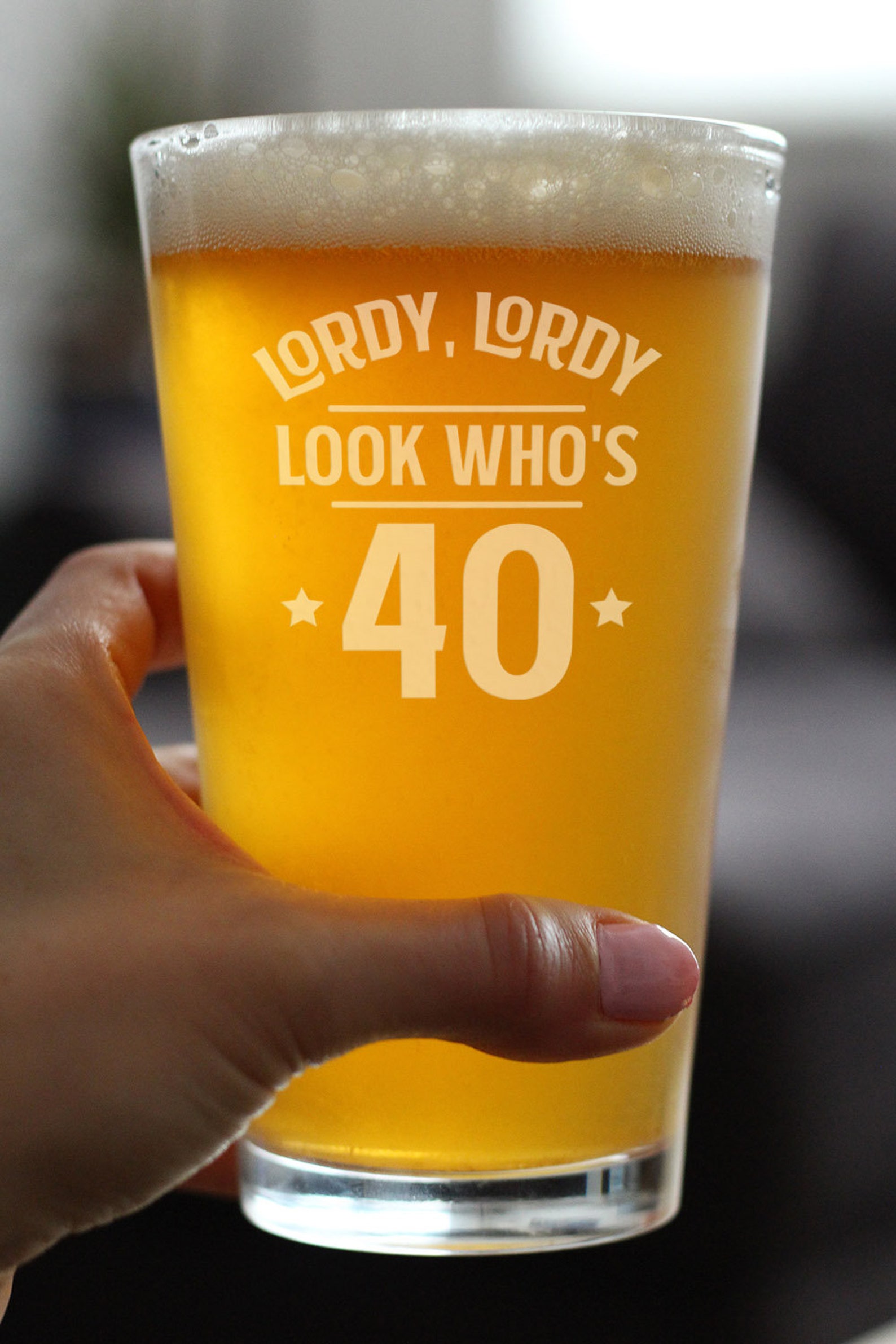 Lordy Lordy Look Who's 40 Funny Pint Glass for Beer Etsy