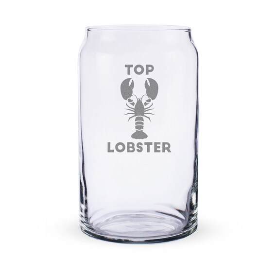 Top Lobster Funny Etched Beer Can Pint Glass Etched Etsy
