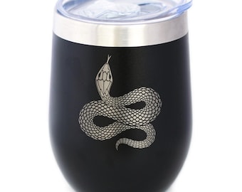 Vaso de vino con forma de serpiente: regalo aislado de acero inoxidable para reptiles