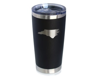 Tumbler NC State Outline: tazza da viaggio isolata in acciaio inossidabile