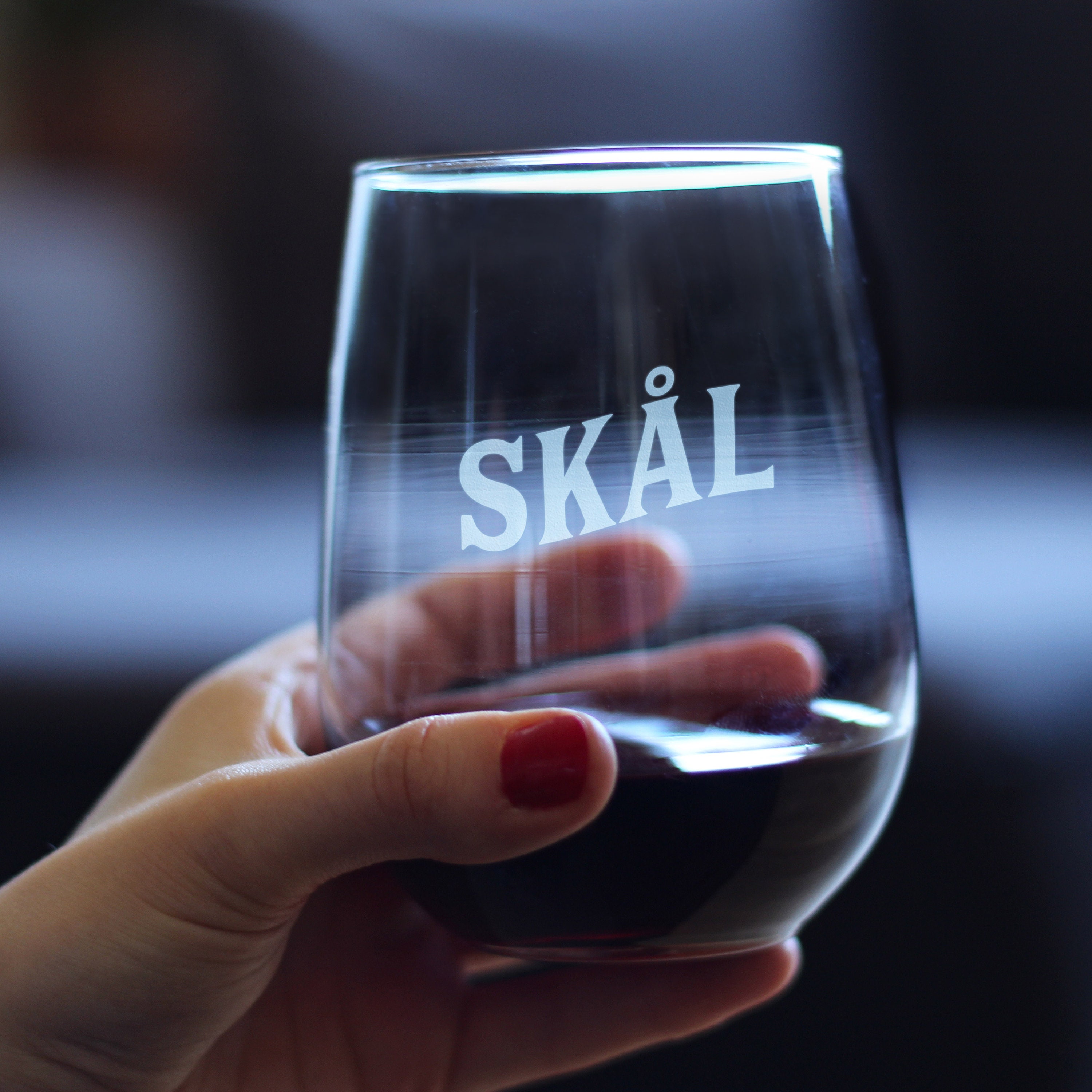 Skal Norwegian and Danish Cheers Cute Funny Stemless Wine Etsy