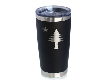 Maine Flag Insulated Tumbler: Stainless Steel Coffee Travel Mug