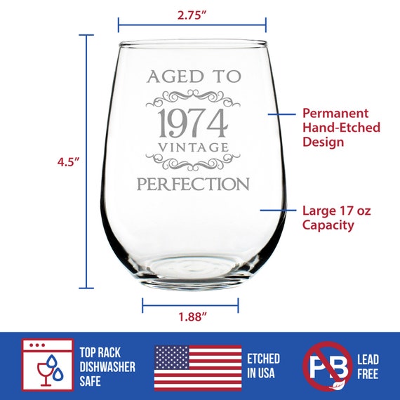 Aged to Perfection Personalized Wine Glasses, Set of 4, Size: One Size