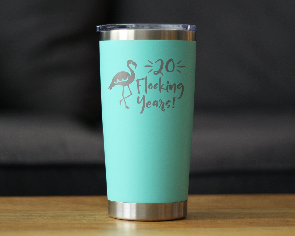 Insulated Coffee Tumbler Cup With Sliding Lid 20 Flocking Etsy