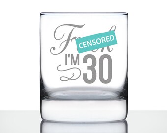 Verre à liqueur 30e anniversaire amusant : dicton explicite gravé, 10 oz