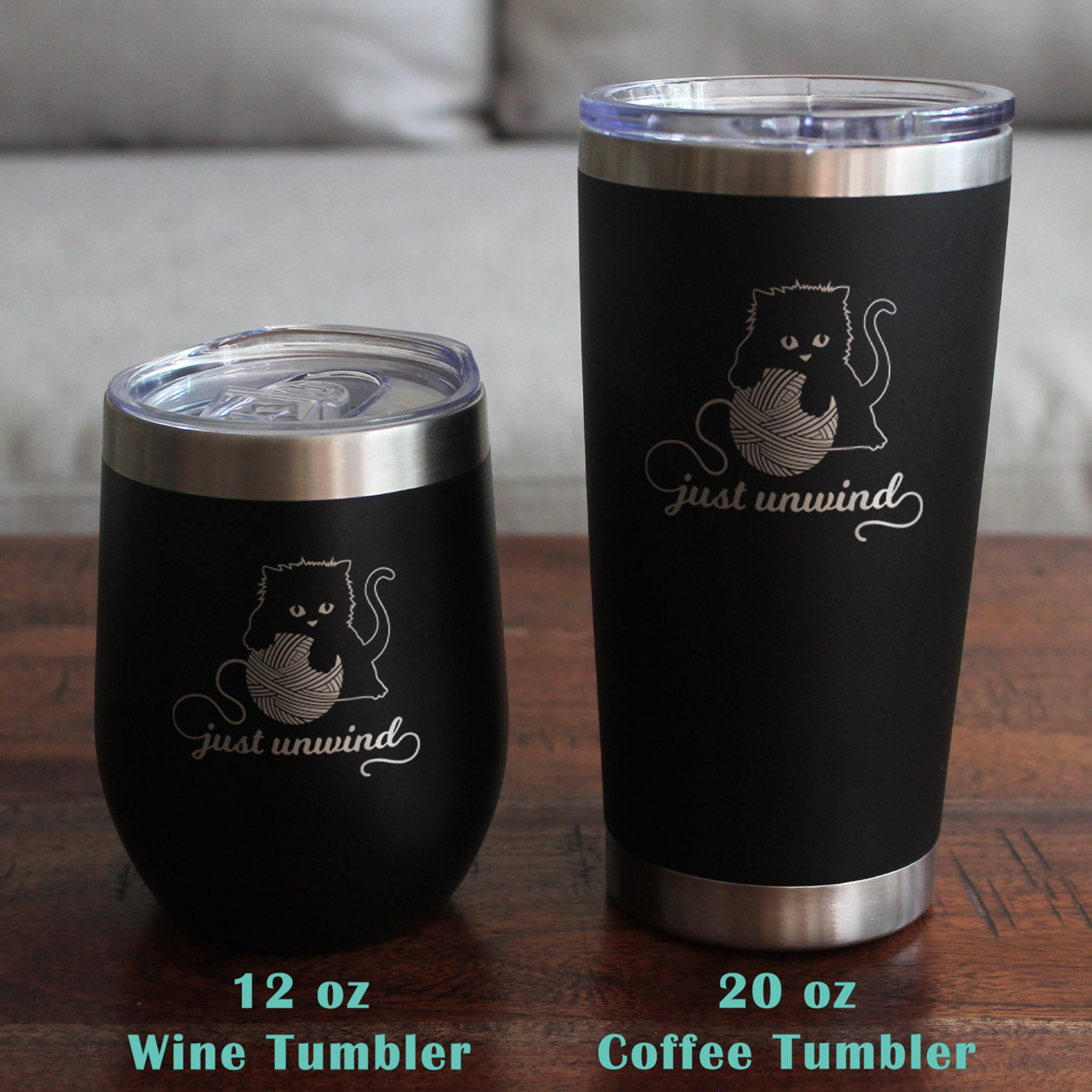 Insulated Wine Tumbler Glass with Sliding Lid - Just Unwind