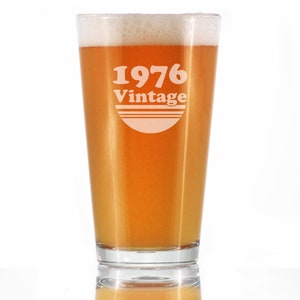 Vintage 1976 - Pinta di birra - Regali per il 49° compleanno per uomini o donne che compiono 49 anni - Divertente decorazione per la festa di compleanno - 16 once