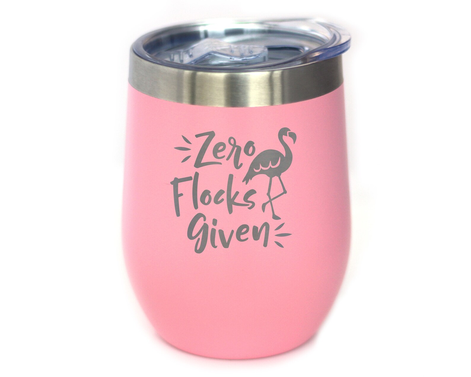 Insulated Wine Tumbler Glass With Sliding Lid Zero Flocks Etsy