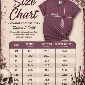 Camiseta unisex con estampado floral de mano de esqueleto, humor negro y sarcástico. imagen 6