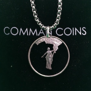 Cut Coin 1999 Pennsylvania American State Quarter US Necklace Collection Jewelry