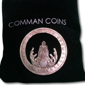 Hobo Coin Cut Coin Angel of Death The Hands of Hell Goth American US Art Dollar