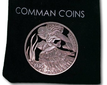 Hobo Coin Cut Coin Mermaid Swimming Under the Sea Ocean American Custom US Art Dollar