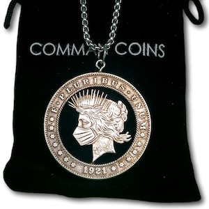 Hand Cut Hobo Coin Necklace Skull Morgan Peace Woman Skull Skeleton American Dollar Carved Token Hobo Nickel Art Commemorative Jewelry