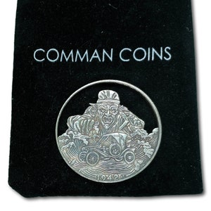 Hobo Coin Cut Coin Evil Witch casting a Spell Old Car Art Dollar Cosplay US American Hobo Nickel