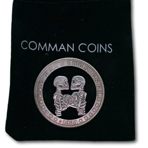 Hobo Coin Cut Coin Skull Man and Wife Married Love After Death American Custom US Art Dollar