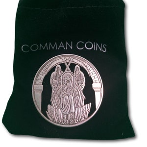 Hobo Coin Cut Coin Angel of Death Sitting on Throne Devil US American Art Dollar