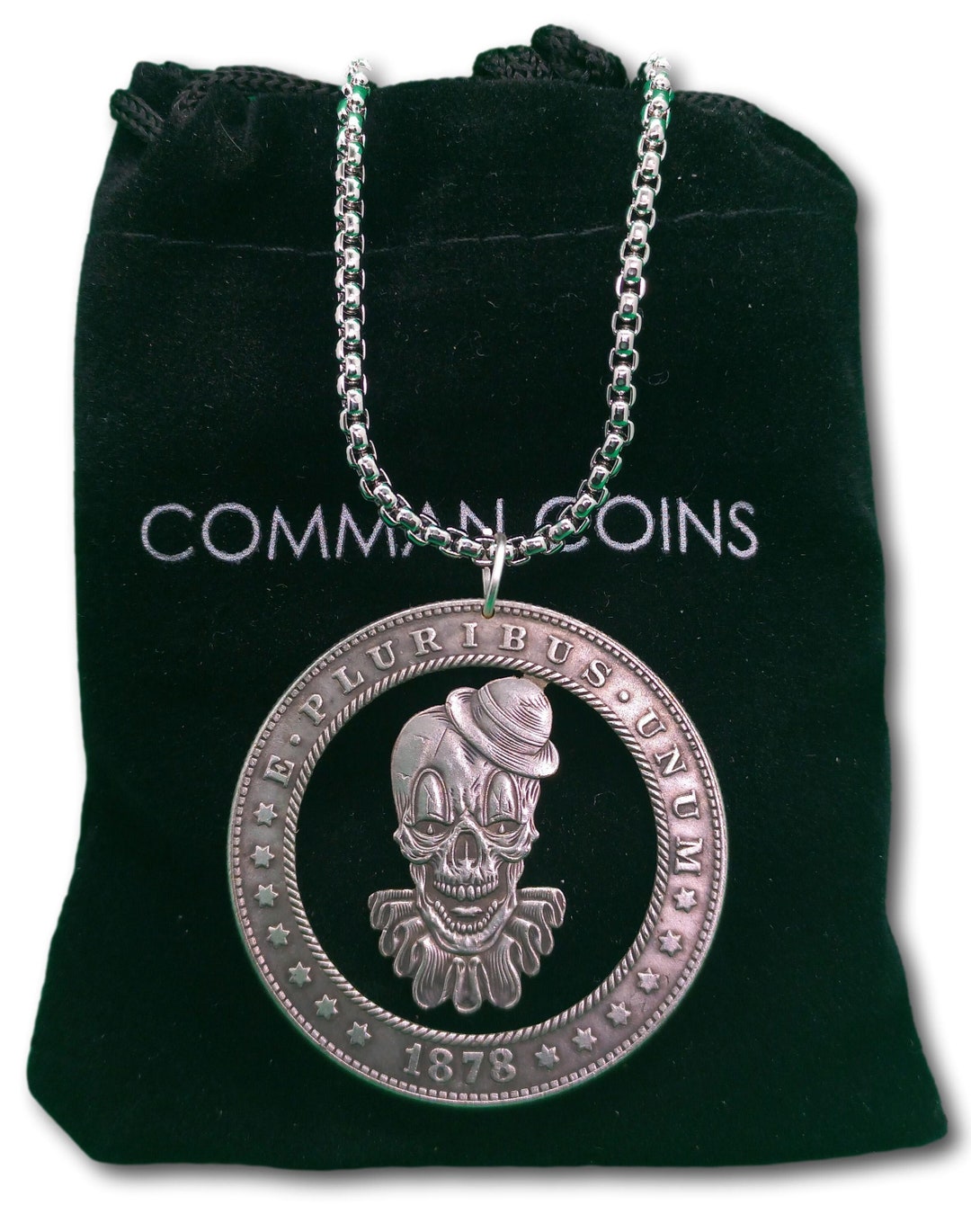 Cut Coin Hobo Coin Necklace IT Clown Scary Movie Classic Film American ...