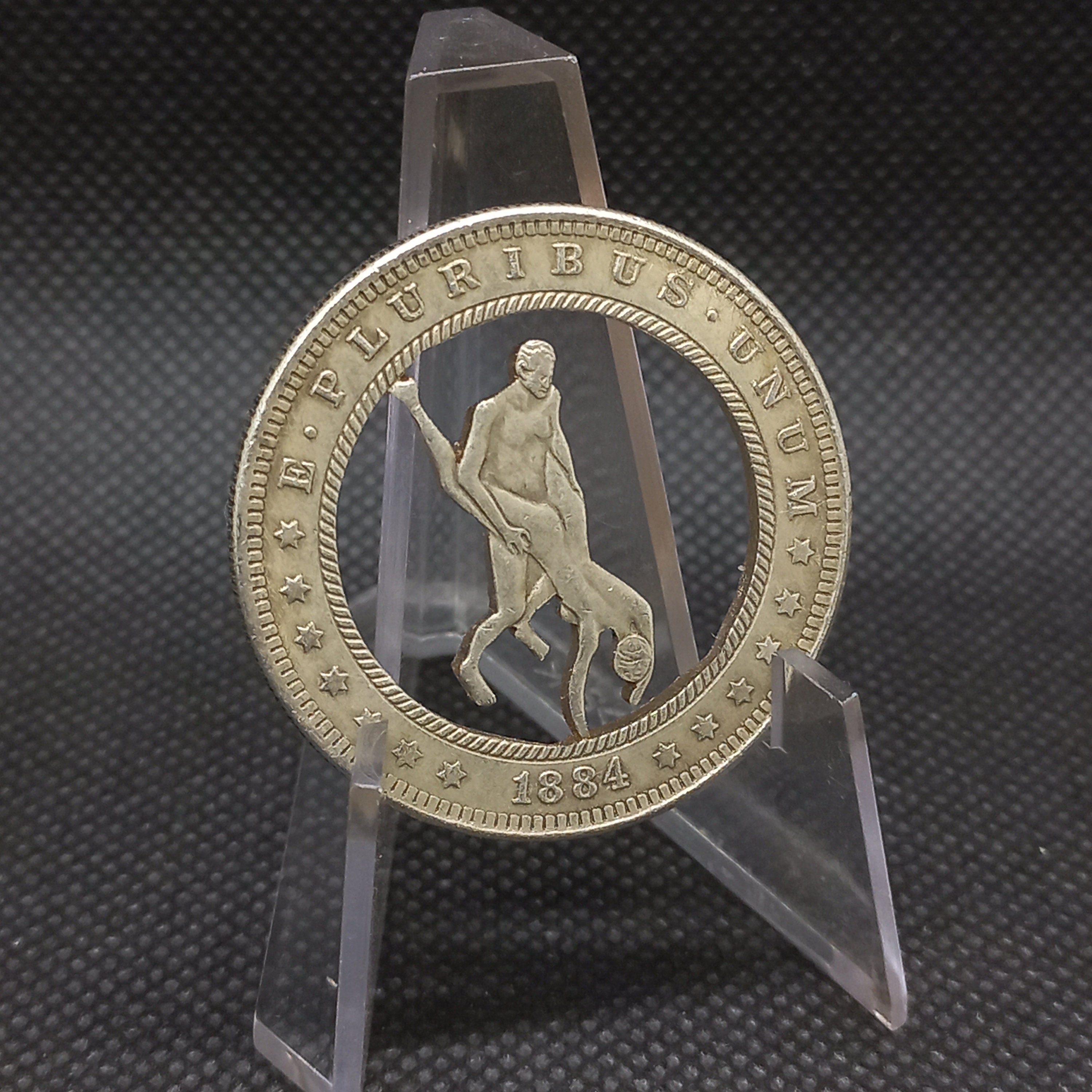 Cut Hobo Coin Standing Wheelbarrow Position Man Woman Kama Sutra Couple ...