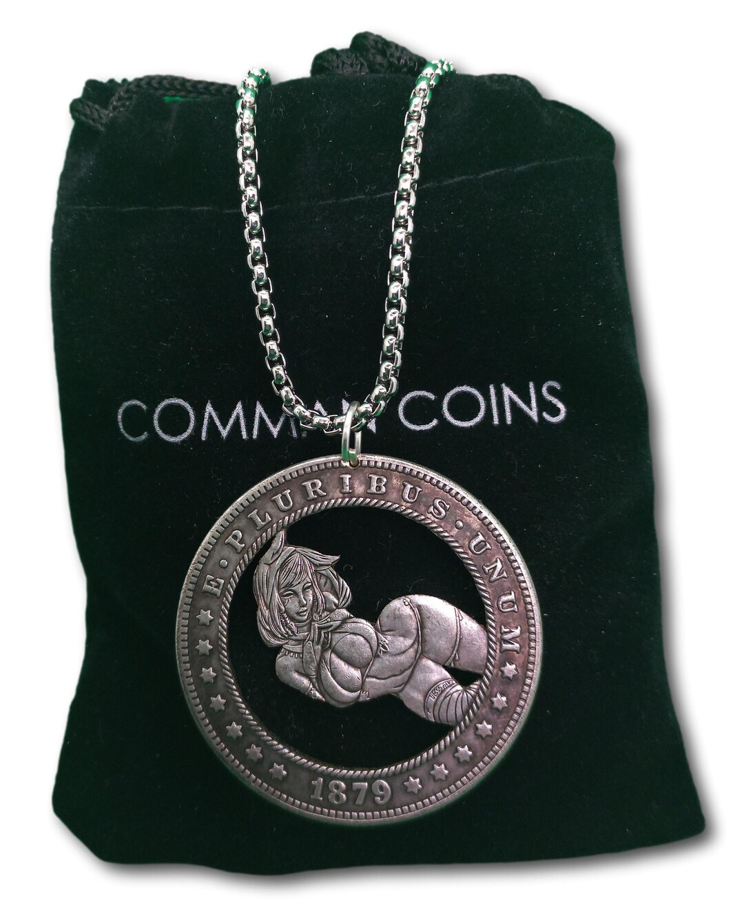 Cut Coin Hobo Coin Necklace Busty Woman Tied up BDSM Bondage Anime US ...