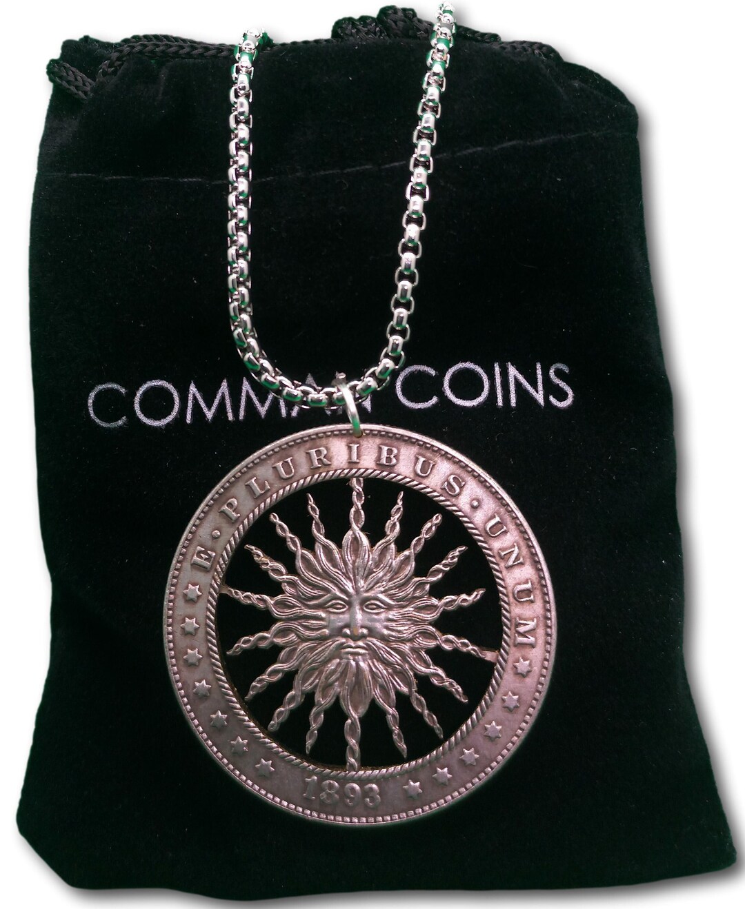 Cut Coin Hobo Coin Necklace Lugh Celtic God of the Sun Old American ...