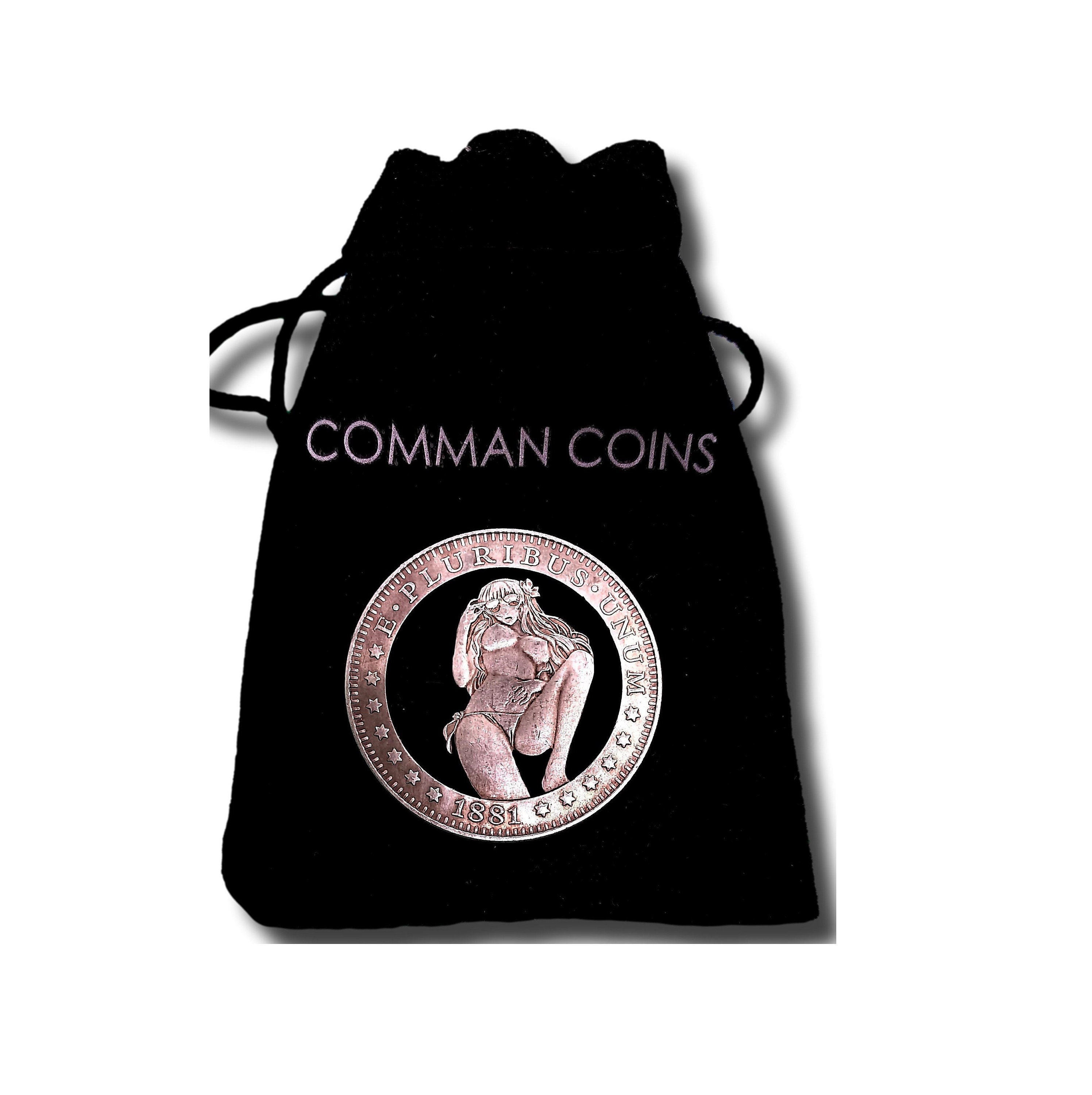 Hobo Cut Coin Sexy Anime Girl Near the Ocean Hentai Fantasy American Dollar Unique Carved Challenge Token Pendant Hobo Nickel Art