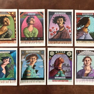 Lot de 8 cartes de correspondance Chœur des saints avec enveloppes ~ Cartes de saints ~ Cartes de correspondance inspirantes ~ Papeterie pour femmes ~ Cartes de correspondance vierges - Cadeau des Fêtes