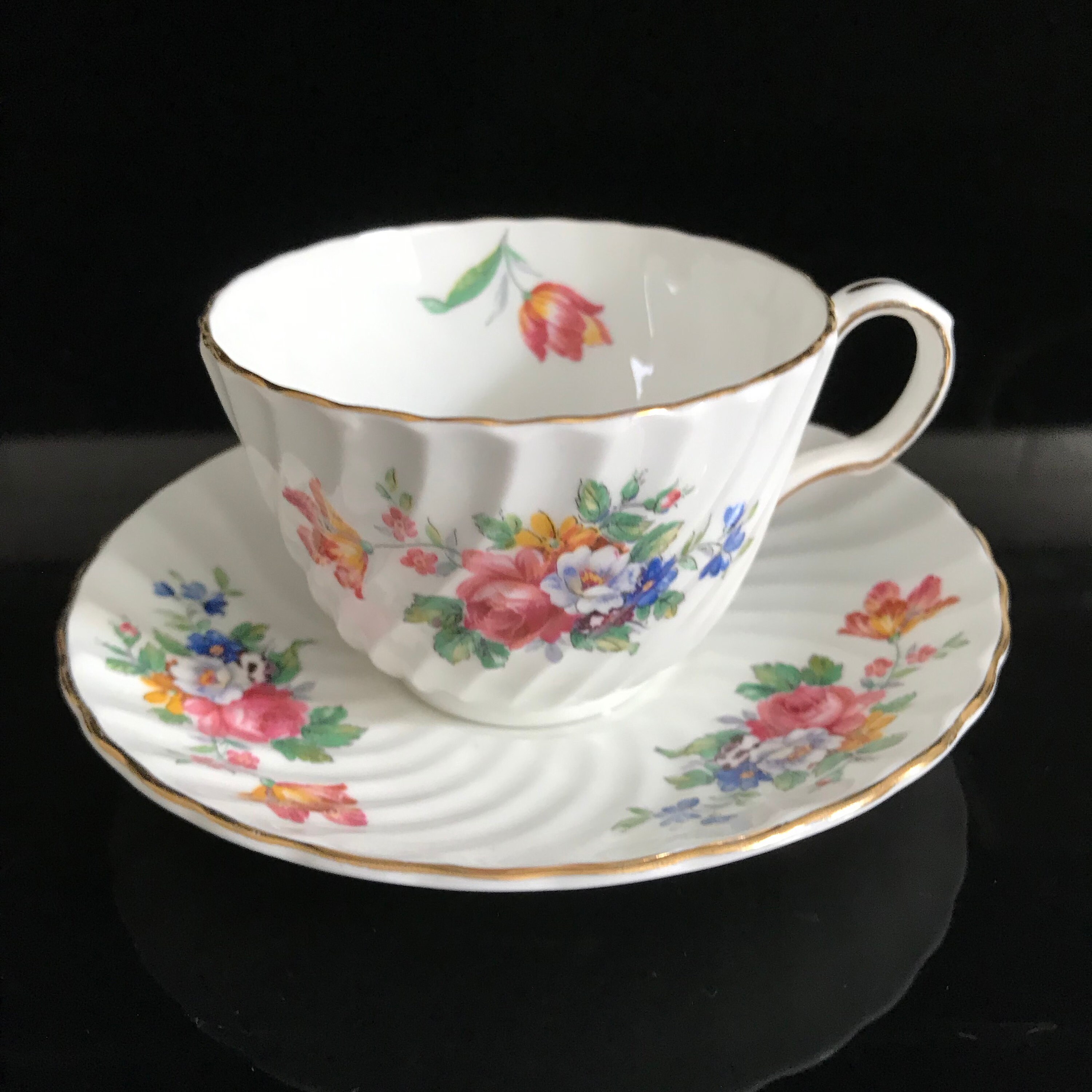 Ansley bone china cup vintage saucer made in England